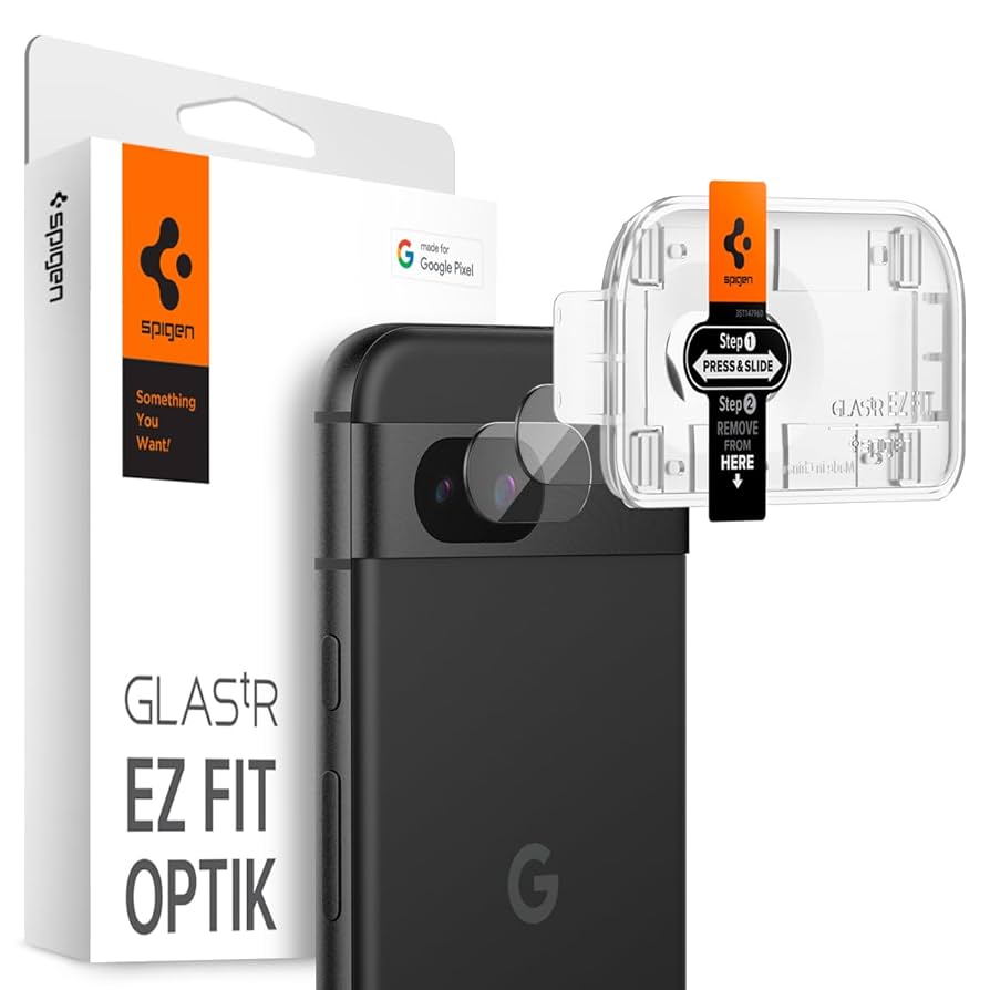 【美品】Pixel 8a オプシディアン 低反射フィルム＆Spigenケース付き 美品】Pixel 8a オプシディアン 低反射フィルム＆Spigenケース